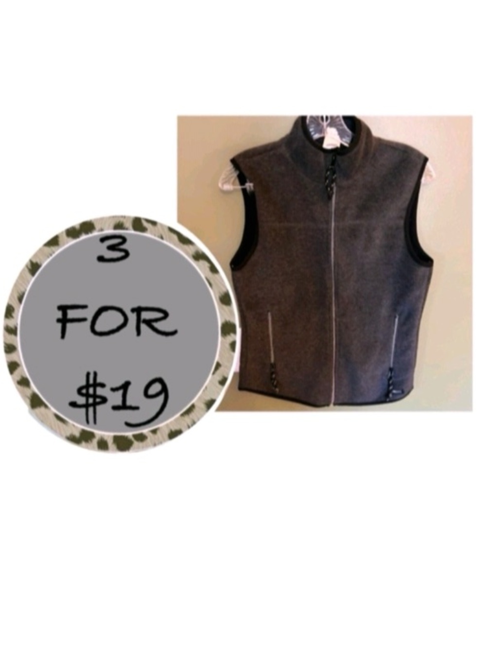 3/$19 Old Navy Active fleece full zip vest